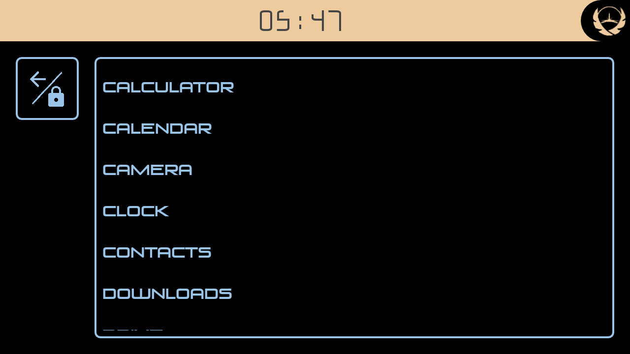 Screenshot of the launcher